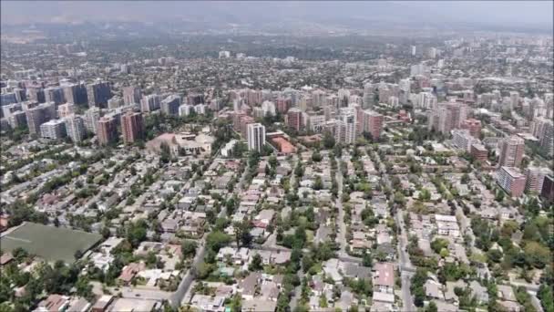 Filmagem Aérea Cidade Dos Edifícios Chile — Vídeo de Stock