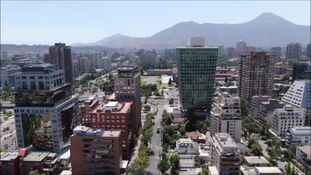 チリの都市と建物の航空写真 — ストック動画