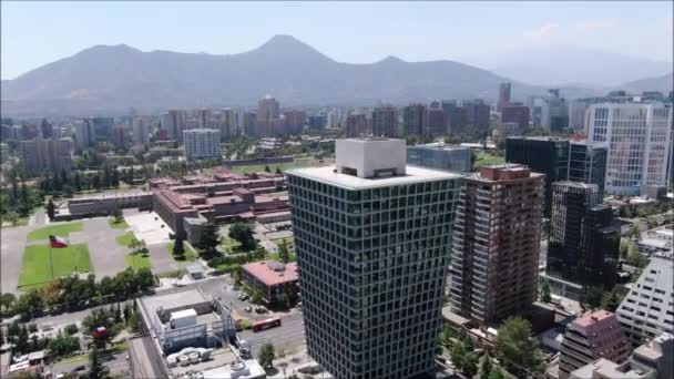 Filmagem Aérea Cidade Dos Edifícios Chile — Vídeo de Stock