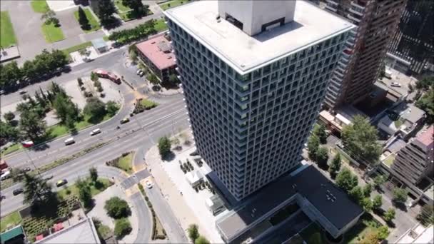 Filmagem Aérea Cidade Dos Edifícios Chile — Vídeo de Stock