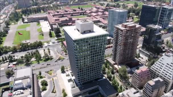 Filmagem Aérea Cidade Dos Edifícios Chile — Vídeo de Stock