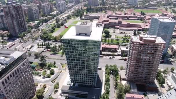 Filmagem Aérea Cidade Dos Edifícios Chile — Vídeo de Stock