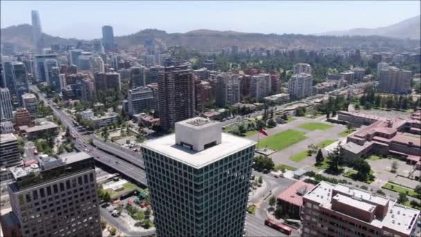Chilében Város Épületek Légi Felvételei — Stock videók