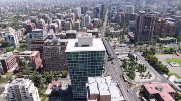 Şili Deki Şehir Binaların Havadan Görüntüleri — Stok video