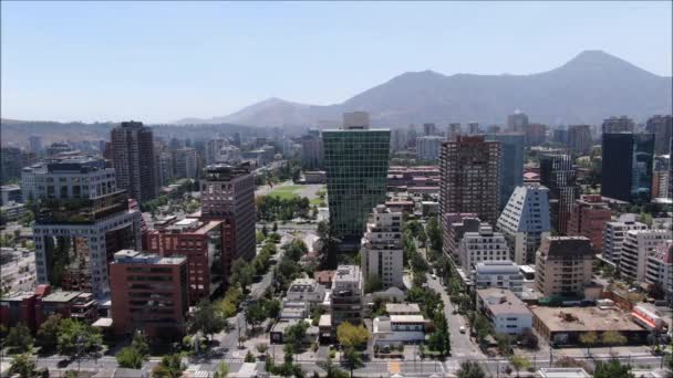 Снимки Воздуха Городов Зданий Чили — стоковое видео