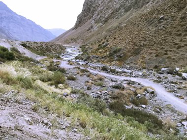 Şili'de dağların ve nehirlerin manzarası