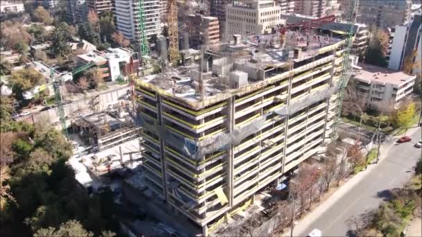 Vue Aérienne Des Bâtiments Construction Ville — Video