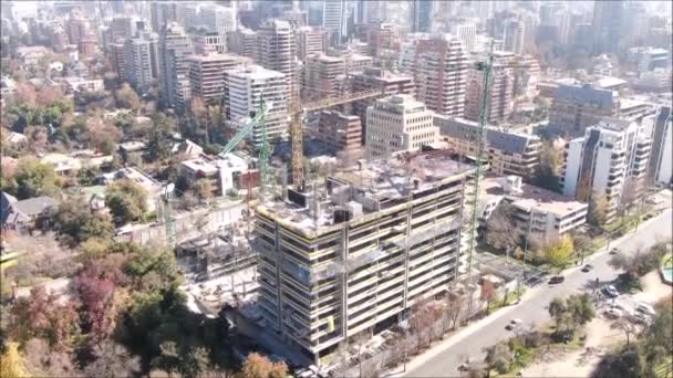 Épületek Építésének Város Megtekintési — Stock videók