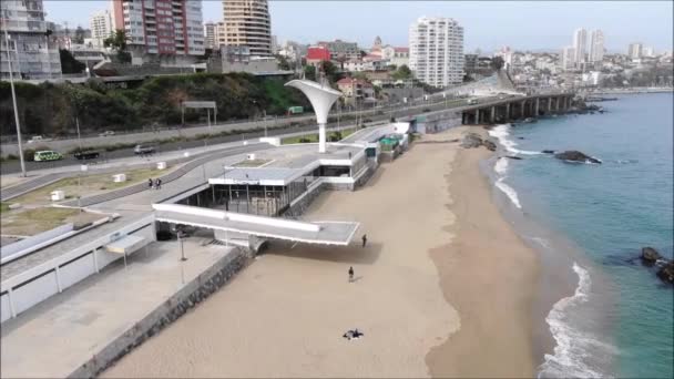 Vista Aérea Cidade Praia Chile — Vídeo de Stock