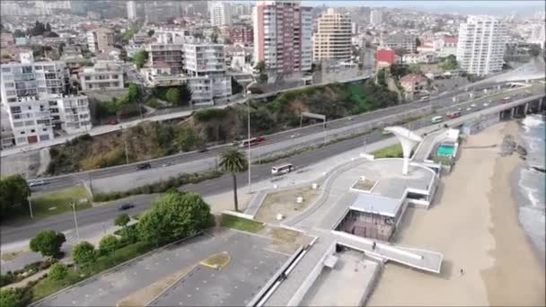 Vista Aérea Cidade Praia Chile — Vídeo de Stock