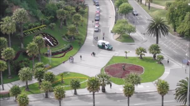 Aerial View City Beach Chile — Stock Video