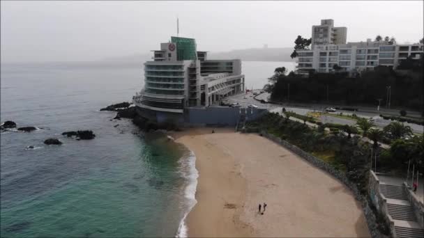 Vista Aérea Cidade Praia Chile — Vídeo de Stock