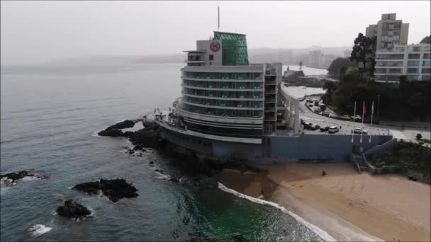 Vista Aérea Cidade Praia Chile — Vídeo de Stock