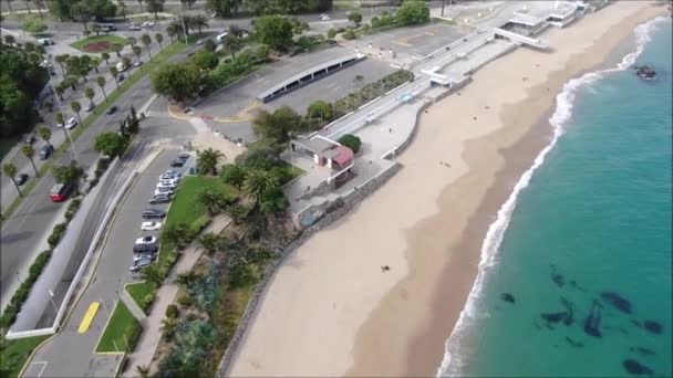 Vista Aérea Cidade Praia Chile — Vídeo de Stock