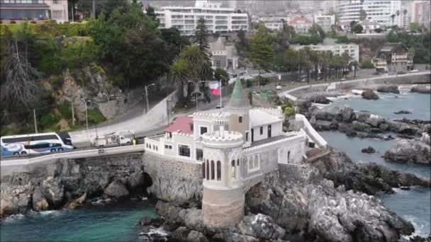 Vista Aérea Cidade Praia Chile — Vídeo de Stock