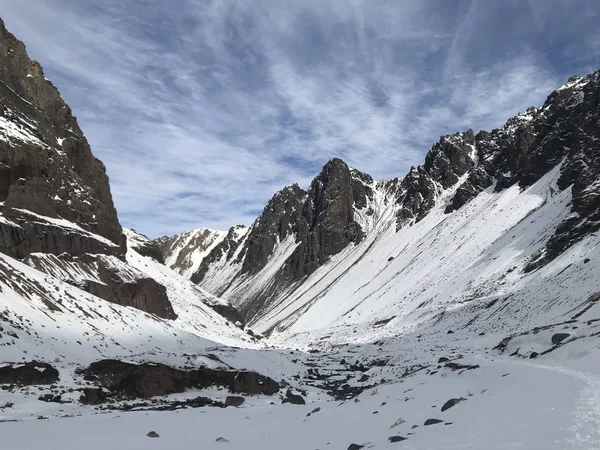 Landschap Van Berg Sneeuw Vallei Chili — Stockfoto