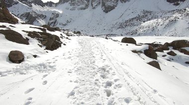 Dağ kar, vadi ve manzara