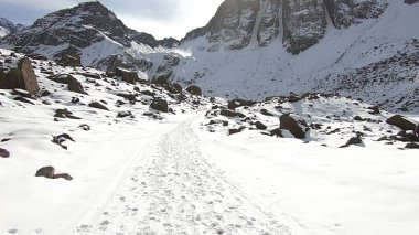 Dağ kar, vadi ve manzara