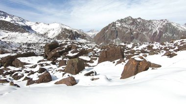 Dağ kar, vadi ve manzara