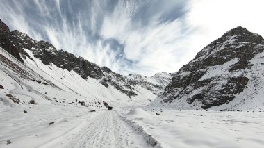 Dağ kar, vadi ve manzara