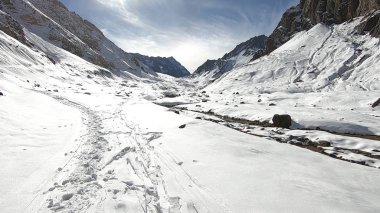 Dağ kar, vadi ve manzara