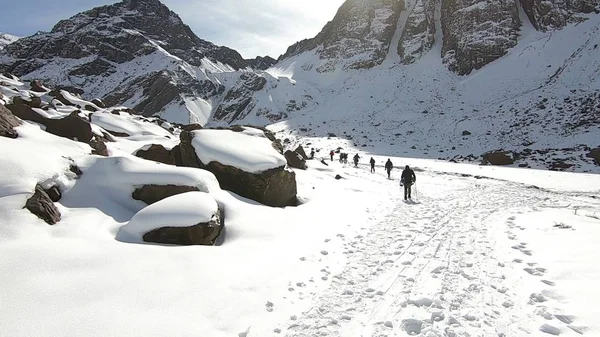 Montanha Neve Vale Paisagem — Fotografia de Stock