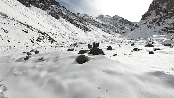 Βουνό Χιόνι Κοιλάδα Και Τοπίο — Φωτογραφία Αρχείου
