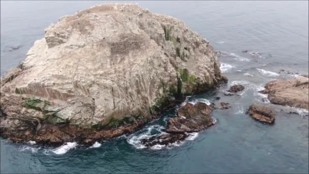 Luchtfoto Van Het Strand Stad Het Landschap — Stockvideo