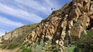 Kayalık plaj ve doğanın peyzajı