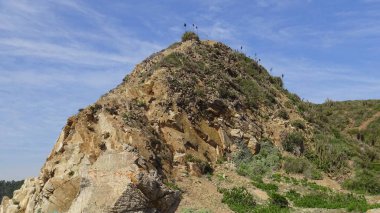 Kayalık plaj ve doğanın peyzajı