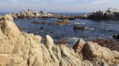 Kayalık plaj ve doğanın peyzajı