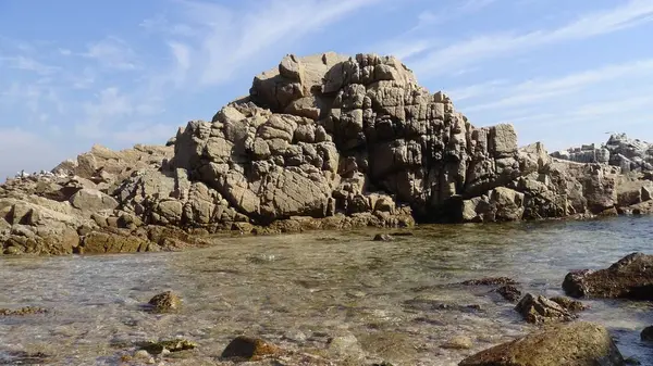 Paisagem Praia Rochosa Natureza — Fotografia de Stock