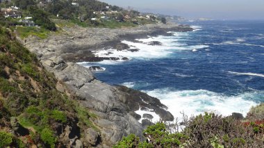 Kayalık plaj ve doğanın peyzajı