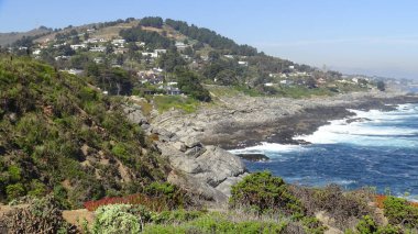 Kayalık plaj ve doğanın peyzajı