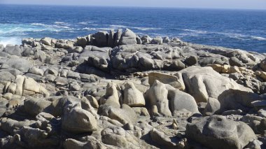 Kayalık plaj ve doğanın peyzajı
