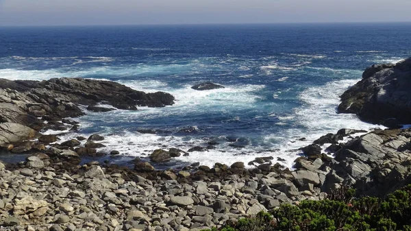 Kayalık plaj ve doğanın peyzajı