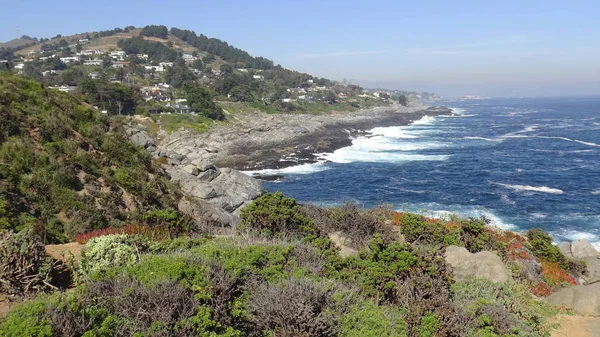 Kayalık plaj ve doğanın peyzajı