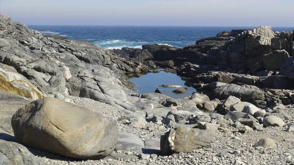 Paisagem Praia Rochosa Natureza — Fotografia de Stock