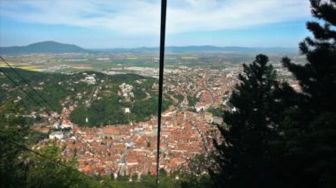 Brasov şehir, Romanya açığa Tampa tepeden inen teleferik