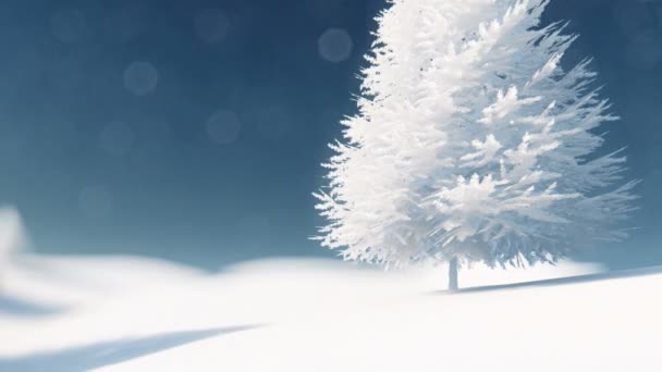 Piękne tło Boże Narodzenie Boże Narodzenie drzewo i śnieg — Wideo stockowe