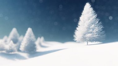 Xmas ağacı ve kar, 4k güzel Noel arka plan