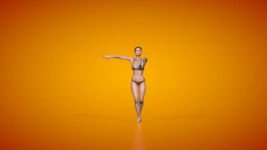 Güzel kadın salsa dansı, Luma Matte bağlanmış.