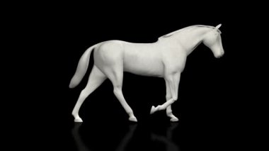 Kağıt at yürüyüşü, kusursuz döngü, Luma Matte takılı.