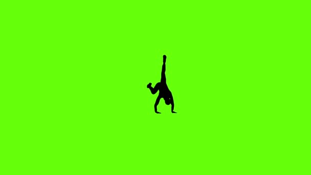 Danse Danse Pied Silhouette Hip Hop Ralenti Boucle Transparente Écran — Video