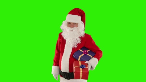 Santa Claus drží dárky, Zelená obrazovka