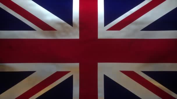 Birleşik Krallık Bayrağının Boyutlu Animasyonu Yeşil Ekran Kromakeyiname — Stok video
