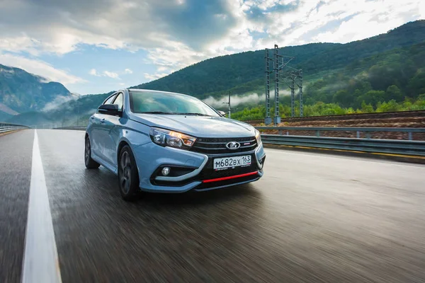 Sochi Krasnodar Region Russia September 2018 New Prestigious Lada Vesta — Stock Photo, Image