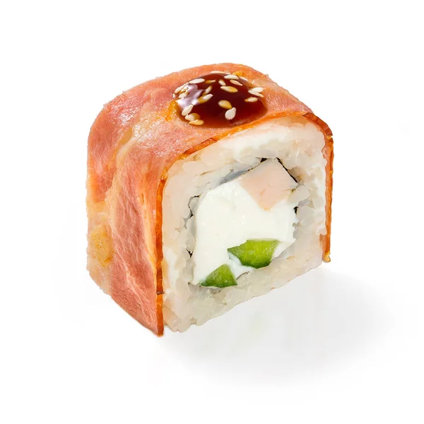 Sushi Roll Isolated White Background — Stock Photo, Image