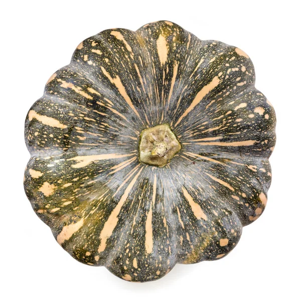 Whole Kent Pumpkin Top View Isolated White Also Known Jap — Stock Photo, Image