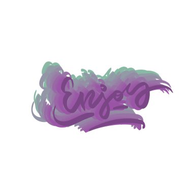 Keyfini çıkarın. Vektör poster yazı ile. 